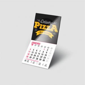 Imã de Geladeira com Calendário 2025 ★ Manta 0,03 mm ★ 5x4 cm ★ 4x0 - Colorido só Frente ★ Verniz Total Brilho ★ Corte Reto 